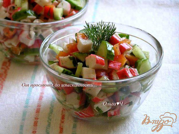 фото рецепта: Овощной салат с крабовыми палочками
