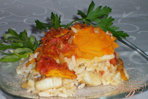 фото рецепта: Рыба с тыквой и томатным соусом