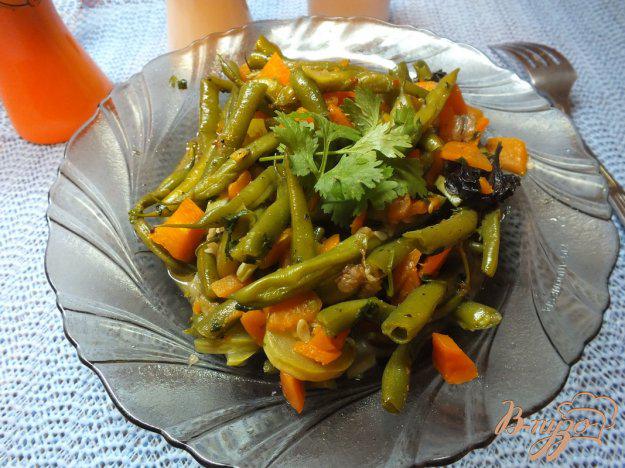 фото рецепта: Овощной гарнир из спаржевой фасоли с овощами