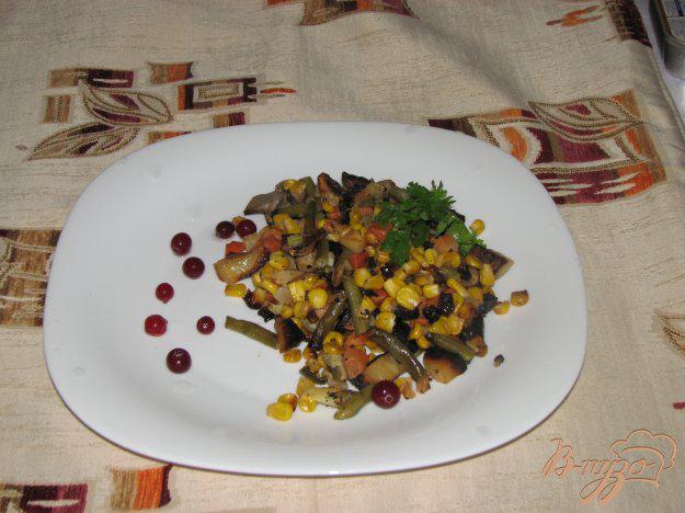 фото рецепта: Овощи печеные Сковородка с грибами