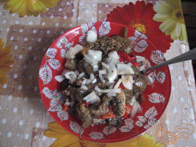 фото рецепта: Салат из печеных баклажанов и перца
