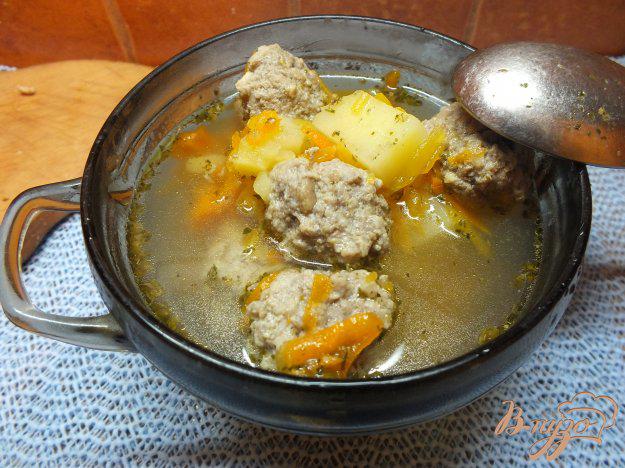 фото рецепта: Суп с фрикадельками и тыквой