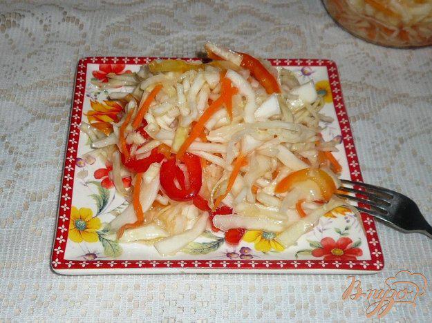 фото рецепта: Маринованный салат из капусты с перцем и морковью