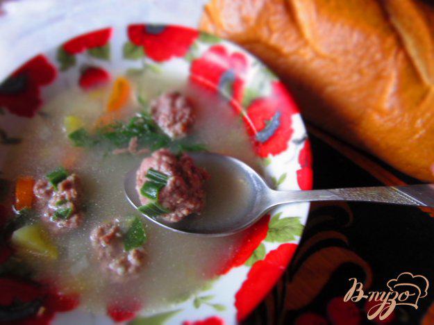 фото рецепта: Картофельный суп с мясными фрикадельками