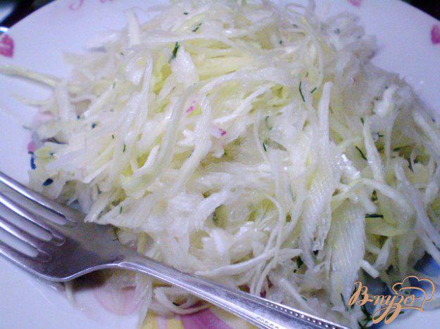фото рецепта: Салат капустный с редькой и яблоком