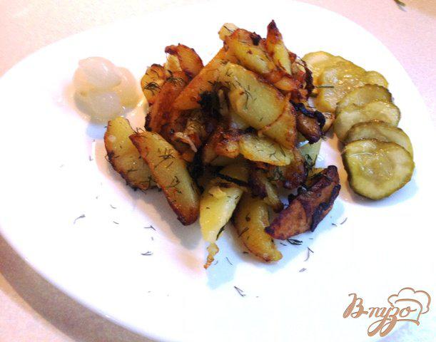 фото рецепта: Жареный картофель с чесноком и луком