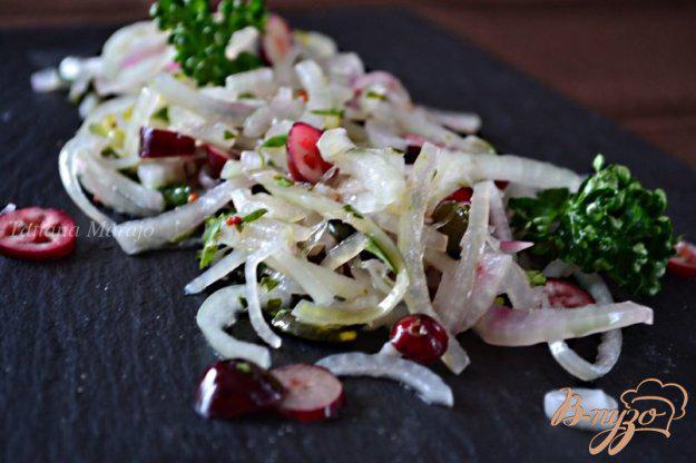 фото рецепта: Луковый салат со свежей клюквой