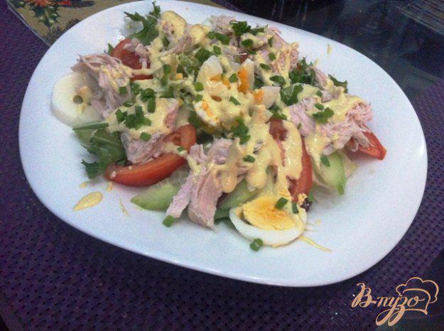 фото рецепта: Овощной салат с куриным филе