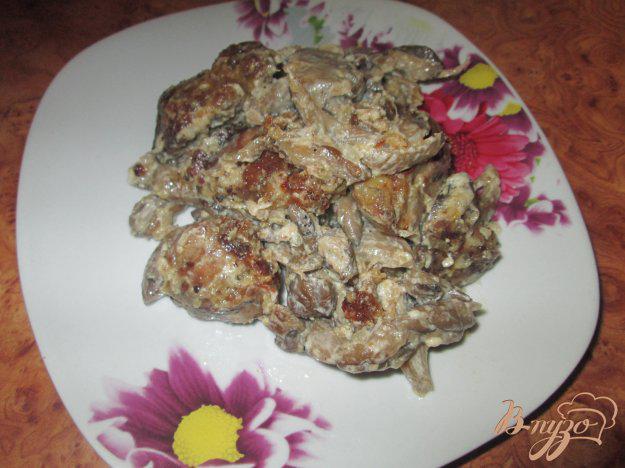 фото рецепта: Куриная печень с грибным соусом