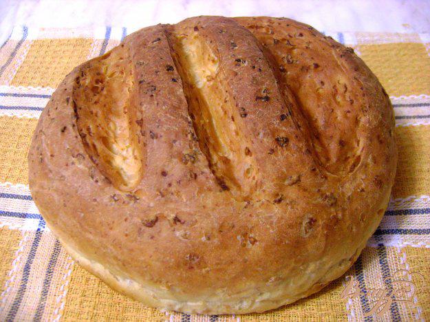 фото рецепта: Домашний хлеб на гречневых хлопьях