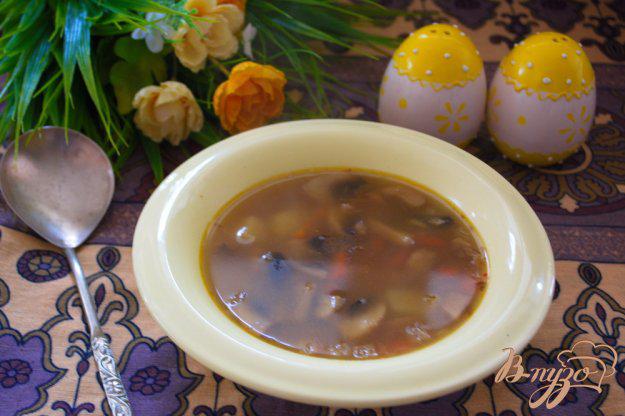 фото рецепта: Постный гречневый суп с грибами