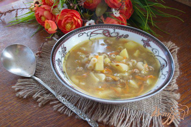 фото рецепта: Наваристый суп на мясе с макаронами