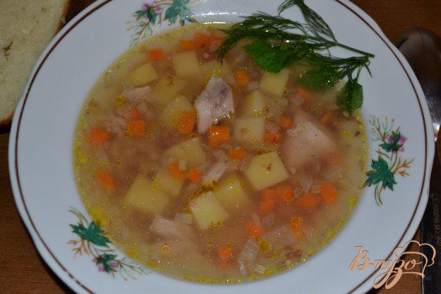 фото рецепта: Гречневый суп с голенями в мультиварке