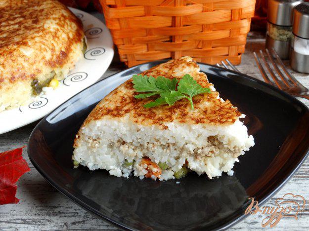 фото рецепта: Сытная рисовая запеканка со свининой и овощами
