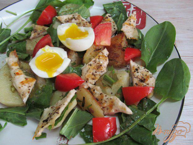 фото рецепта: Теплый салат с курицей