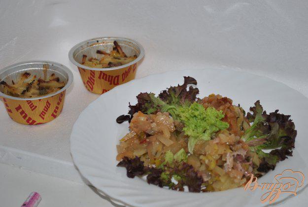 фото рецепта: Порционный картофель с кальмарами