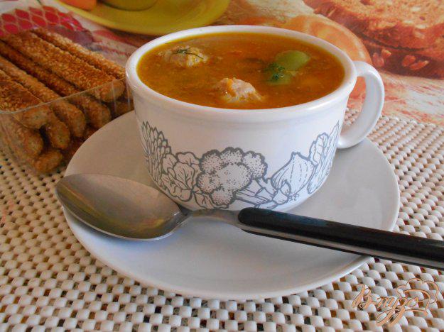 фото рецепта: Суп со стручковой фасолью и мясными шариками