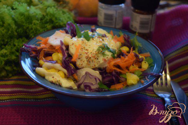 фото рецепта: Салат из краснокачанной капусты и дайкона