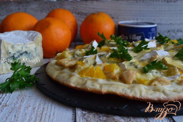 фото рецепта: Закусочная лепешка с куриным мясом и апельсинами