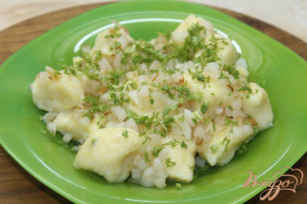 фото рецепта: Картофельные ньокки с салом и луком
