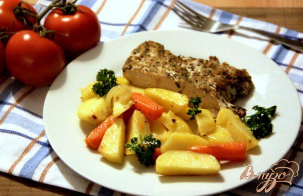 фото рецепта: Картофель с овощами «в рукаве»