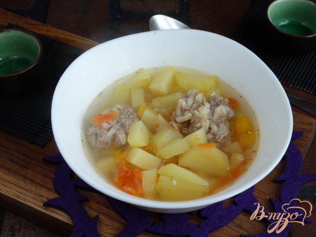 фото рецепта: Суп с тефтелями и овощами в мультиварке
