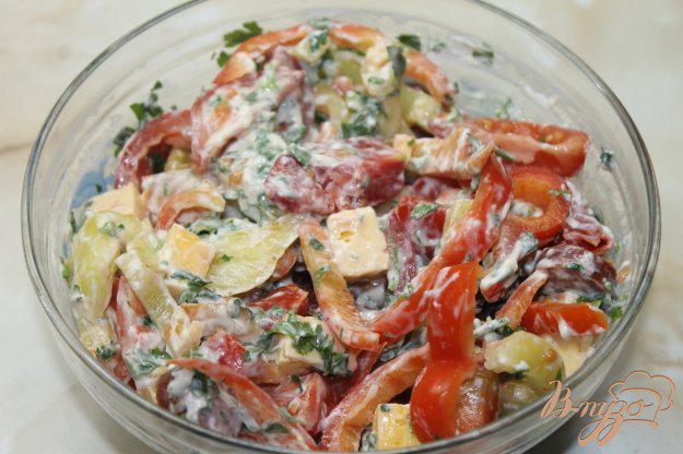 фото рецепта: Салат с овощами и колбасками