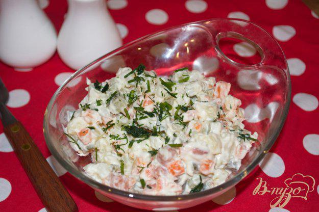фото рецепта: Огуречный салат с морковью и картофелем