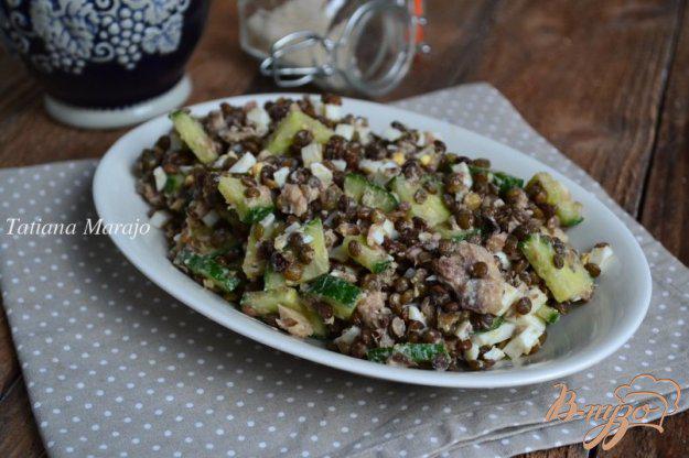 фото рецепта: Салат из чечевицы с сардинами