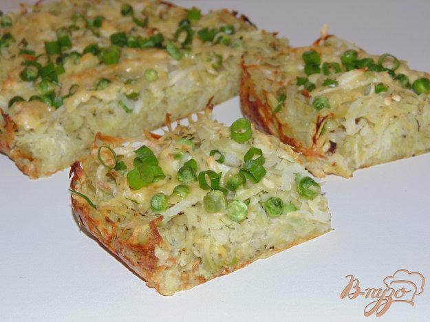 фото рецепта: Картофельная запеканка со свежим зеленым горошком