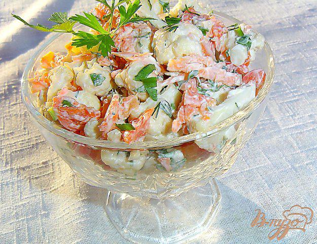фото рецепта: Овощной салат с цветной капустой