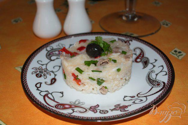 фото рецепта: Теплый салат  с рисом и индейкой