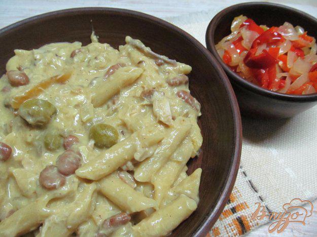 фото рецепта: Курица с фасолью и макаронами