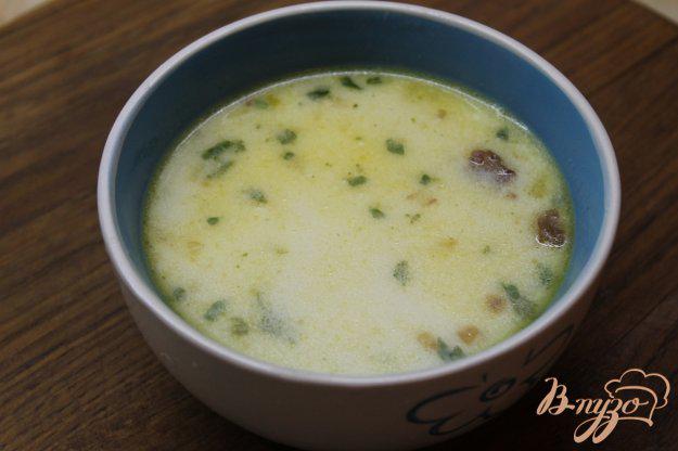 фото рецепта: Сливочный суп с овощами и копченой свиной вырезкой