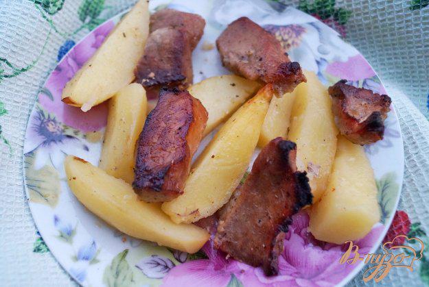 фото рецепта: Картофель с мясом в рукаве