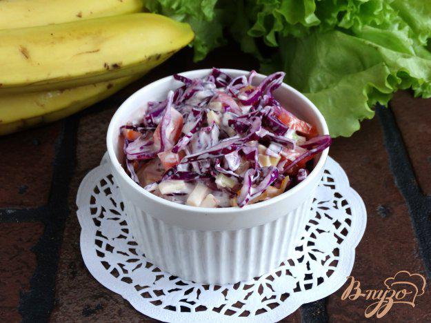 фото рецепта: Салат с красной капустой и сыром