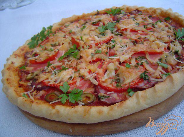 фото рецепта: Пицца из теста на сливках