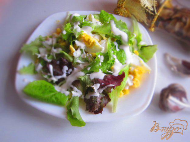 фото рецепта: Салат с яйцом и кукурузой