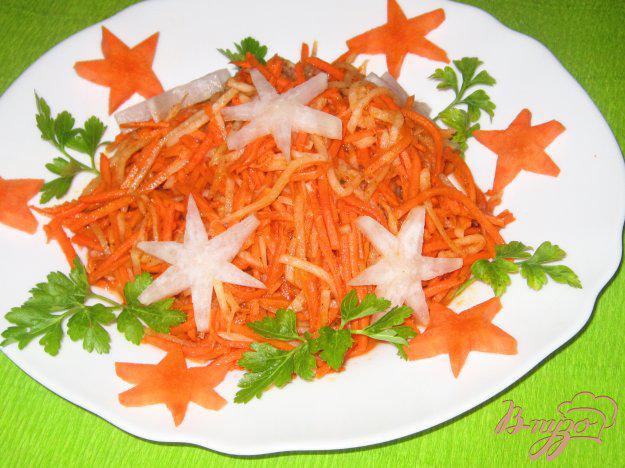 фото рецепта: Морковь с редькой по-корейски