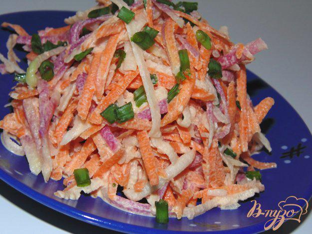фото рецепта: Салат из моркови, китайской редьки и дайкона