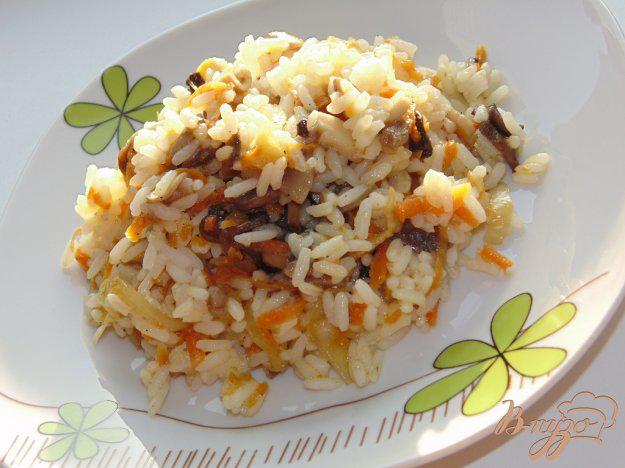фото рецепта: Рис с шампиньонами и овощами