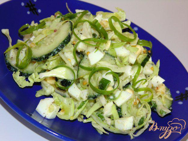 фото рецепта: Салат из молодой капусты с огурцом