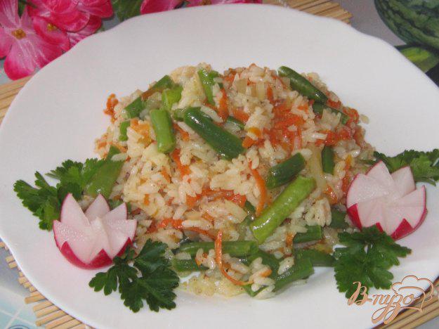 фото рецепта: Рис с зеленой фасолью