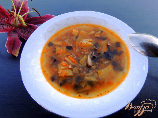фото рецепта: Суп с гречкой и шампиньонами