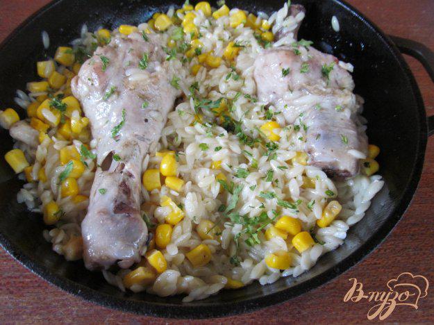 фото рецепта: Паста орзо с кукурузой и курицей
