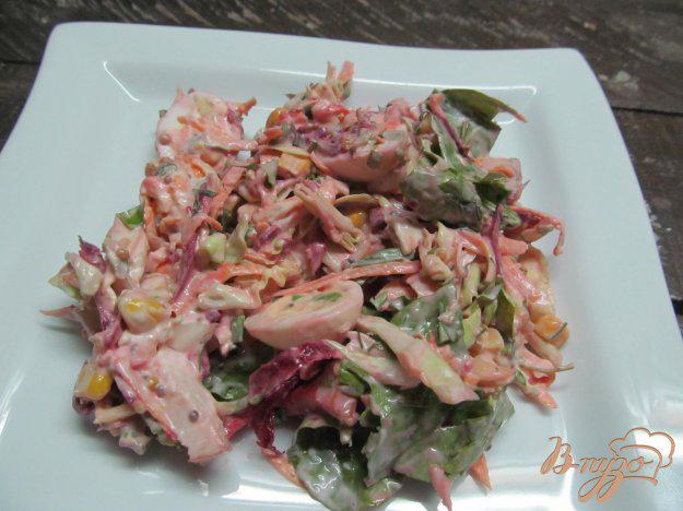 фото рецепта: Овощной салат с копченной курицей
