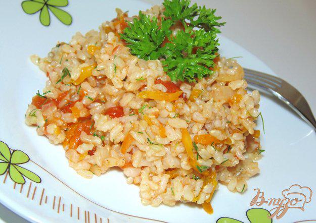 фото рецепта: Бурый рис с овощами