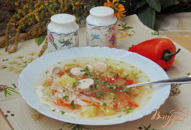 фото рецепта: Овощной суп с сосисками