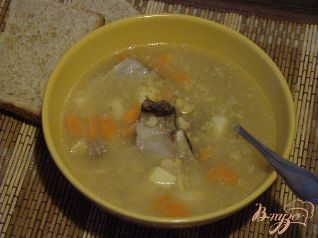 фото рецепта: Густой гороховый суп с мясными косточками
