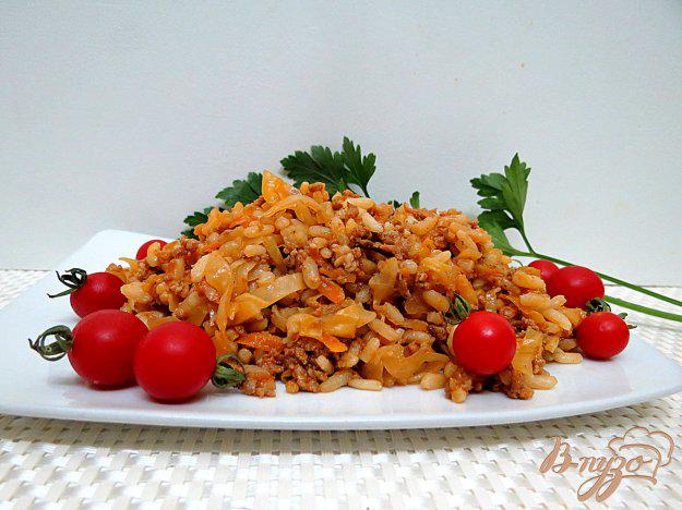 фото рецепта: Рис с капустой и фаршем